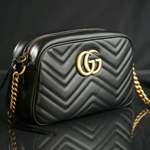 Structured leather crossbody bag
